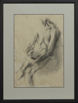Lot 787 - STUDY OF A NUDE MODEL FROM THE STUDIO OF ALBERTO MORROCOO