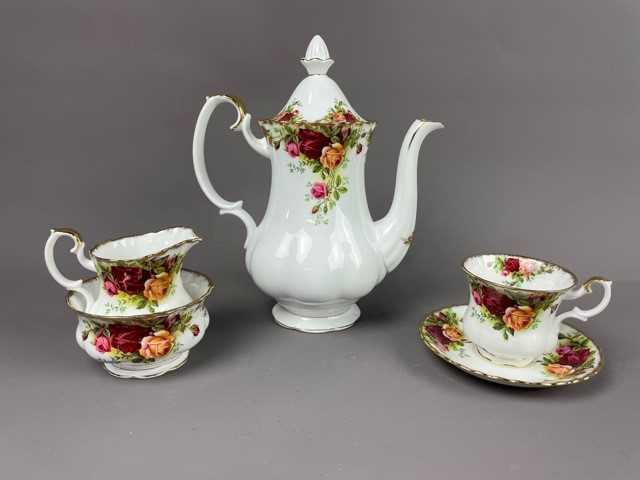 Lot 5 - A ROYAL ALBERT OLD COUNTRY ROSES COFFEE SET