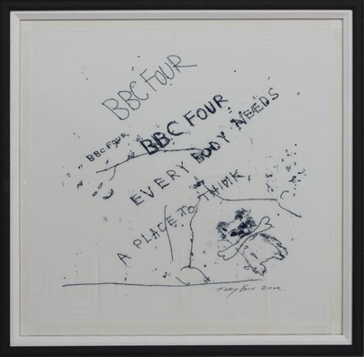 Lot 791 - 2002 BBC FOUR 'EVERYBODY NEEDS A PLACE TO THINK' HANDKERCHIEF BY TRACEY EMIN