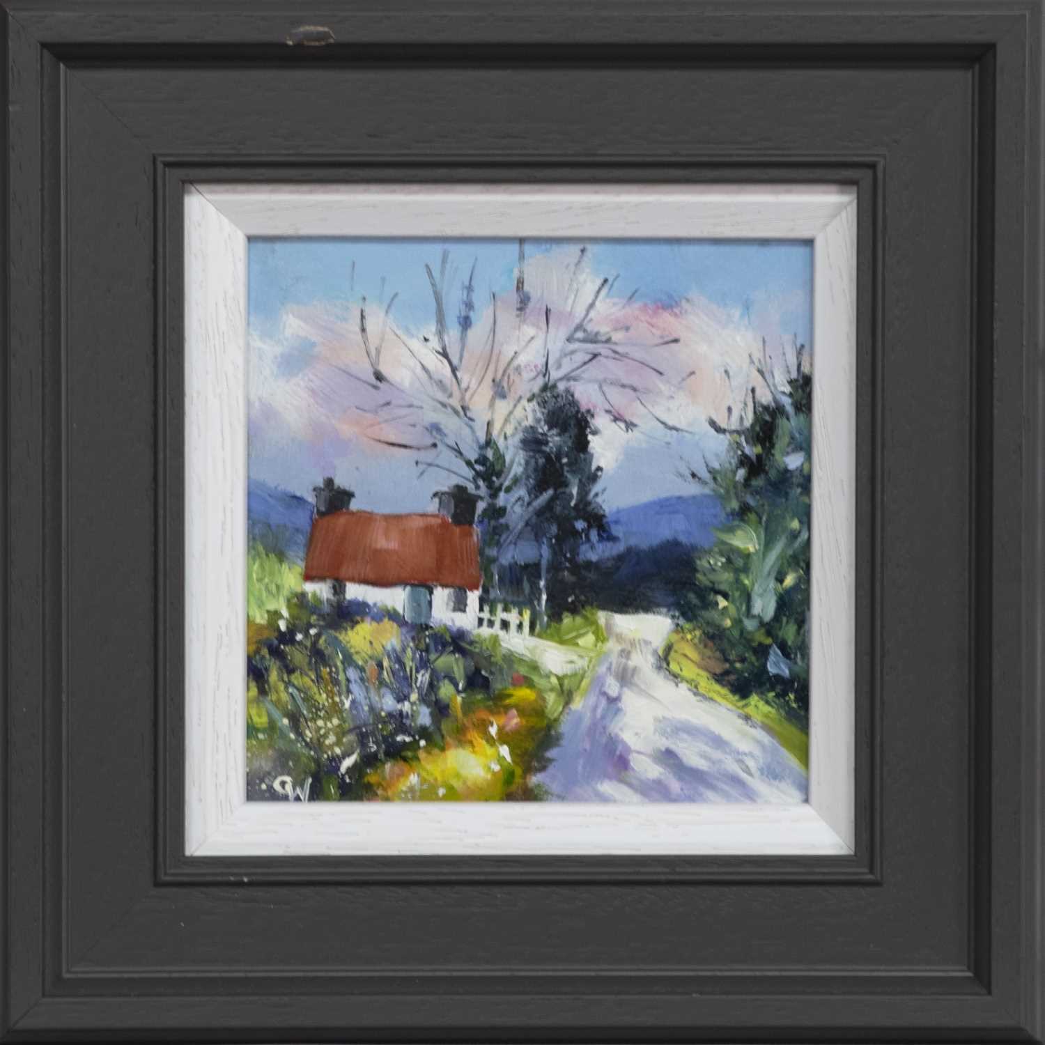 Lot 793 - RED ROOF, AN OIL BY CAROL WEST