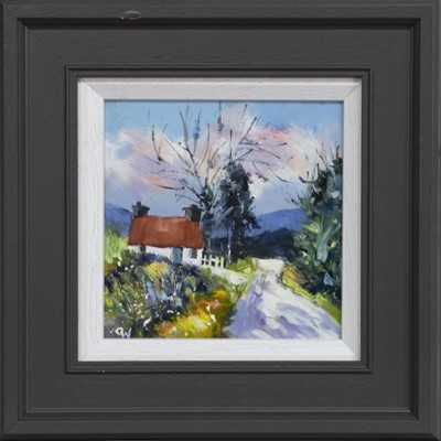 Lot 793 - RED ROOF, AN OIL BY CAROL WEST