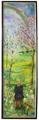 Lot 849 - UNDER THE BLOSSOM,  A VERY LARGE OIL BY RHONDA SMITH