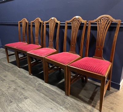 Lot 176A - A GROUP OF SIX MAHOGANY DINING CHAIRS AND FOUR OTHER CHAIRS