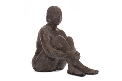 Lot 853 - SEATED CHILD A STONEWARE SCULPTURE BY ELEANOR CHRISTIE-CHATTERLE