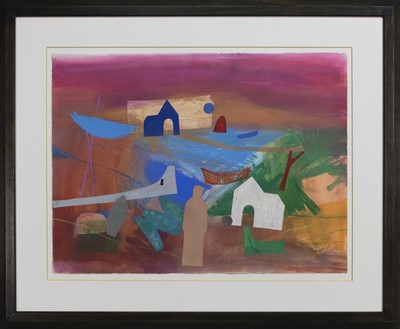 Lot 660 - WATCHING AND WAITING, A MIXED MEDIA BY SIMON LAURIE