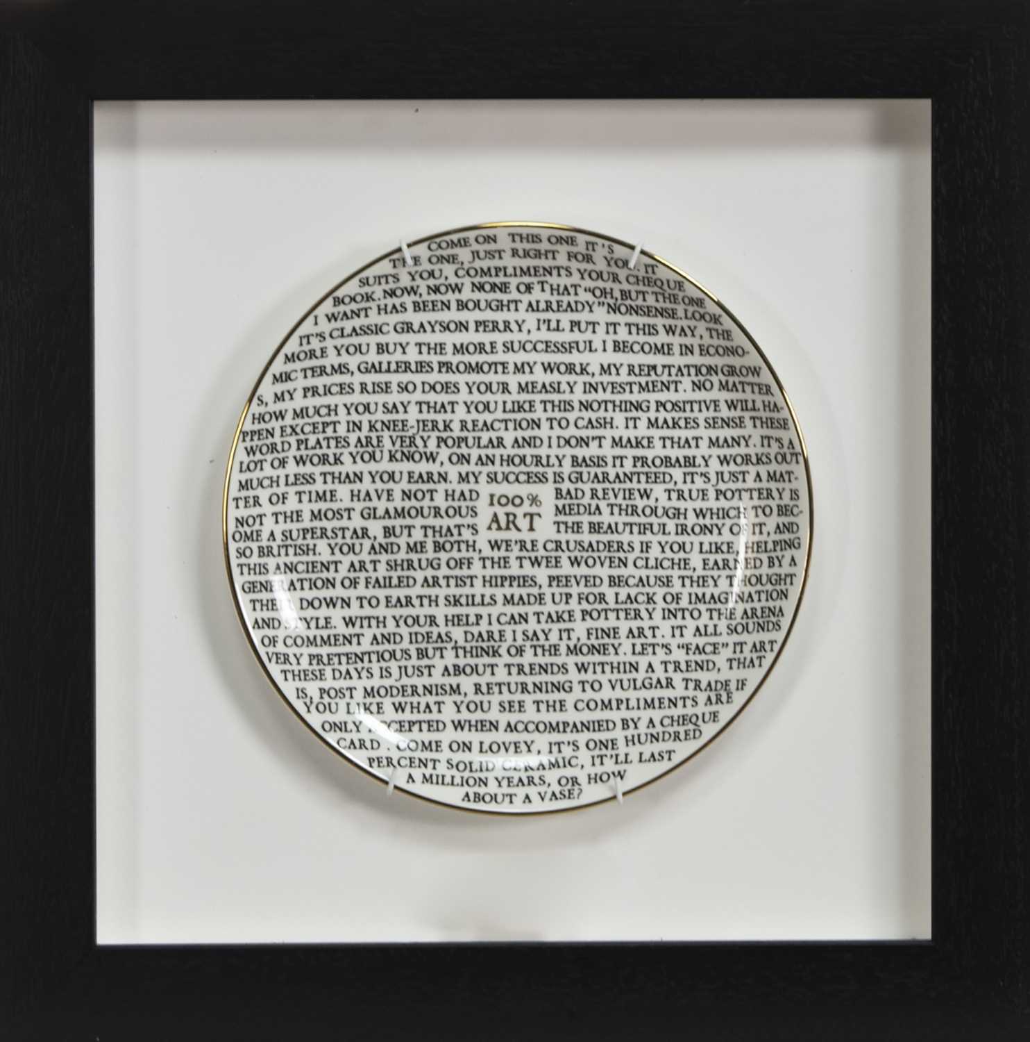 Lot 636 - 100% ART PLATE BY GRAYSON PERRY