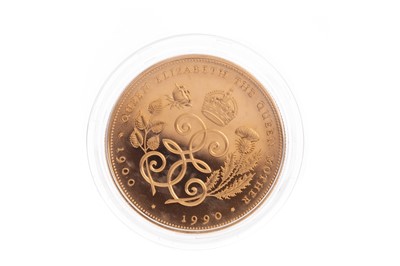 Lot 95 - THE QUEEN MOTHER 90TH BIRTHDAY GOLD PROOF COIN