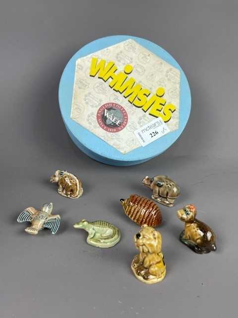 Lot 226 - A COLLECTION OF WADE WHIMSIES, THIMBLES AND OTHER ITEMS
