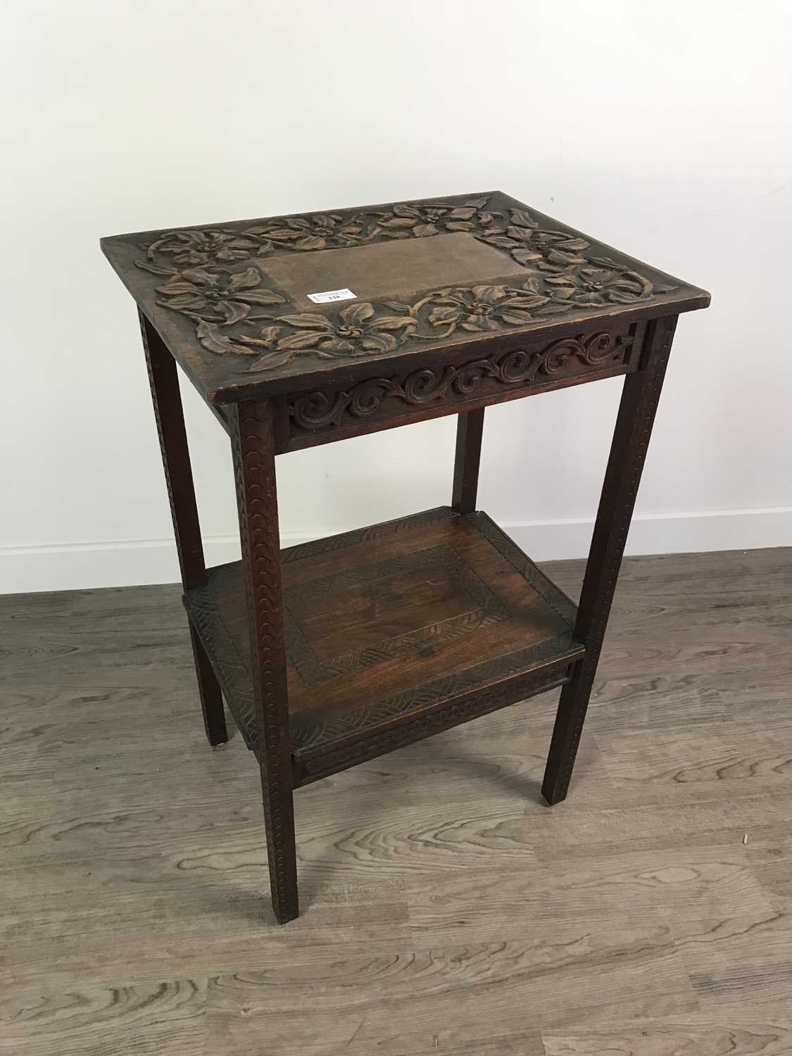 Lot 128 - A LATE 19TH CENTURY CARVED WOOD OCCASIONAL TABLE