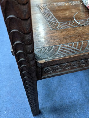 Lot 128 - A LATE 19TH CENTURY CARVED WOOD OCCASIONAL TABLE