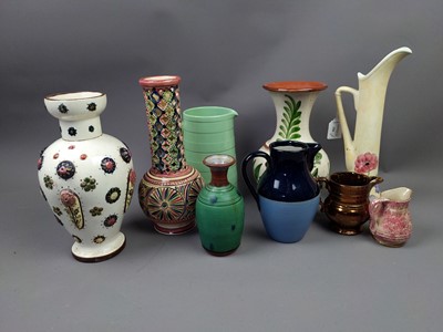 Lot 156 - A RADFORD POTTERY JUG ALONG WITH OTHER CERAMICS