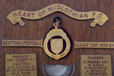 Lot 1713 - ROBERT TAIT OF HEARTS - HIS SCOTTISH FOOTBALL LEAGUE LEAGUE CUP WINNERS GOLD MEDAL 1958/59