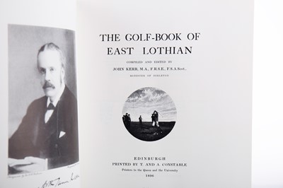 Lot 1715 - THE GOLF BOOK OF EAST LOTHIAN BY JOHN KERR