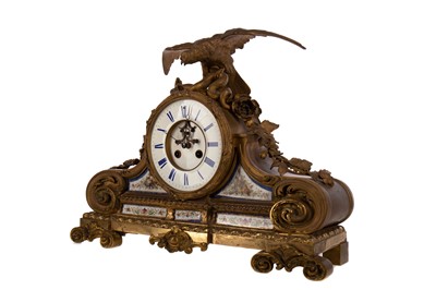 Lot 1104 - A LATE 19TH CENTURY FRENCH EIGHT DAY MANTEL CLOCK