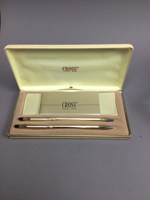 Lot 36 - A CROSS GOLD PLATED BALLPOINT PEN AND PROPELLING PENCIL SET