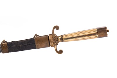 Lot 1378 - A LATE 18TH CENTURY NAVAL DIRK BY CULLUM KING'S CUTLER CHARING CROSS