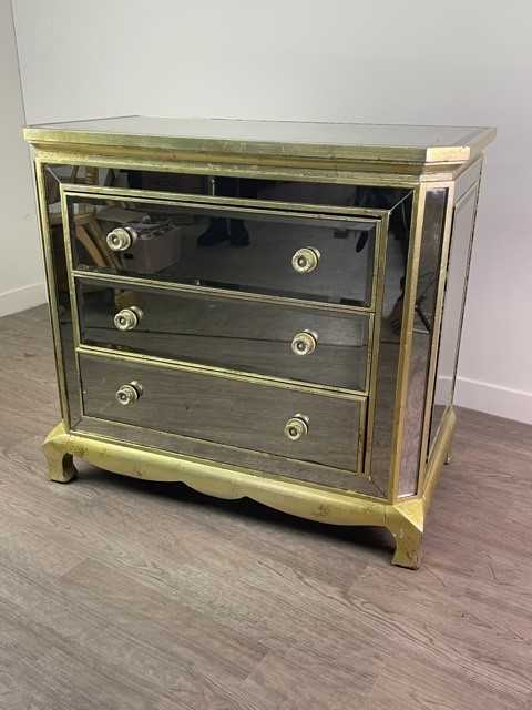 Lot 35 - A MIRRORED CHEST BY COACH HOUSE FURNITURE
