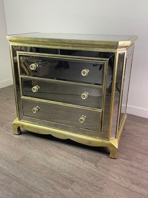Lot 35 - A MIRRORED CHEST BY COACH HOUSE FURNITURE
