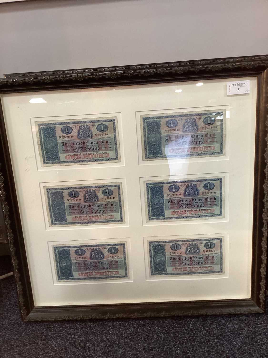 Lot 5 - A COLLECTION OF FRAMED BANKNOTES