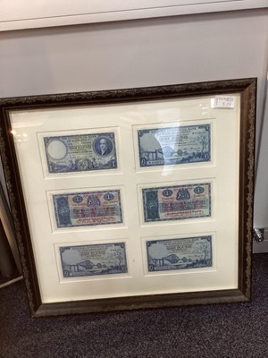 Lot 5 - A COLLECTION OF FRAMED BANKNOTES