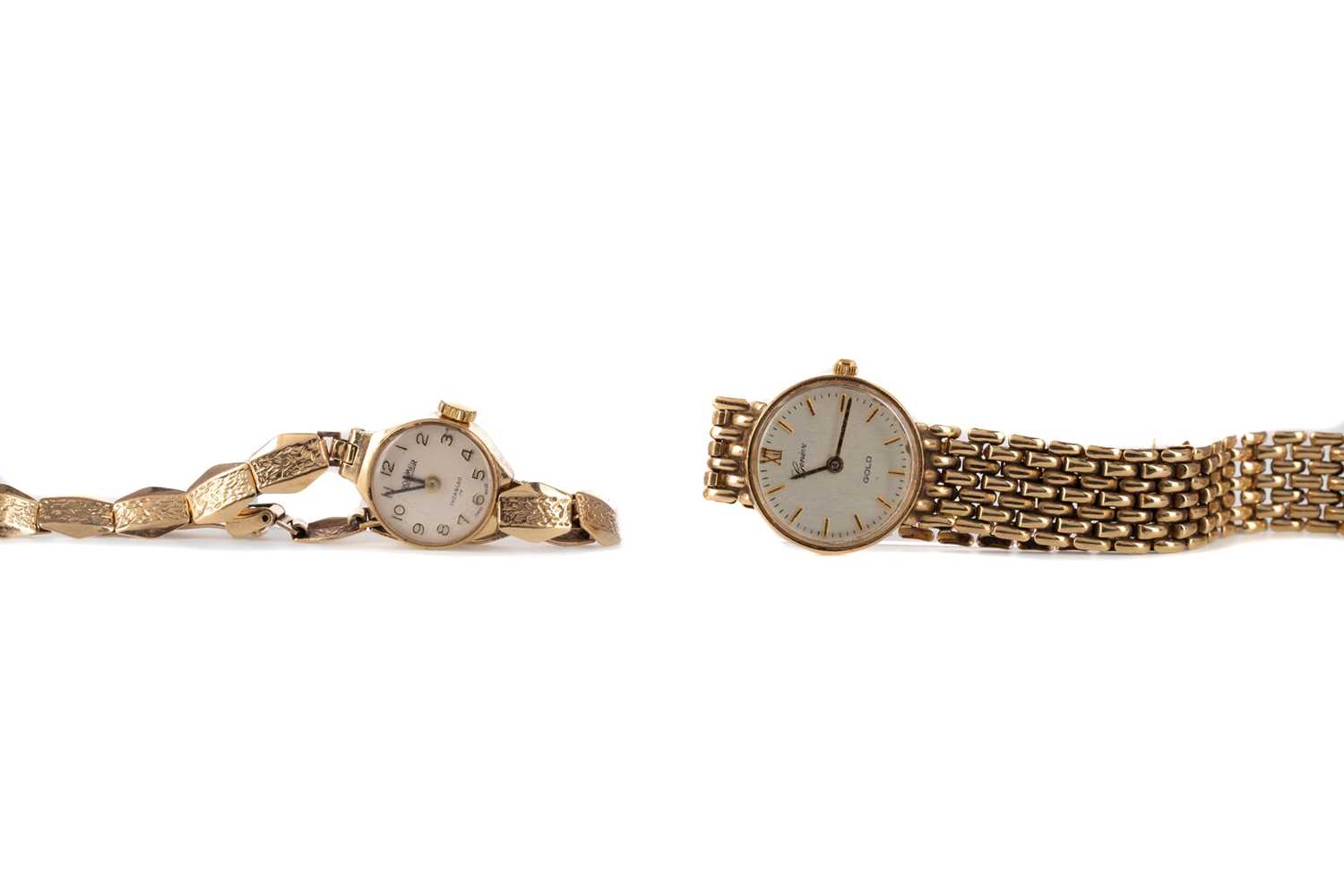 Lot 701 - TWO LADY'S NINE CARAT GOLD WRIST WATCHES