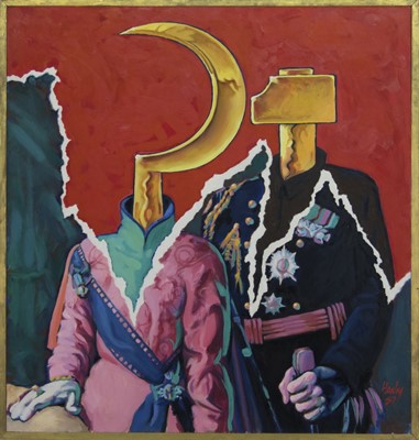 Lot 658 - AN UNTITLED OIL BY CLIFFORD HANLEY