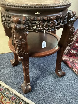 Lot 1644 - AN EARLY 20TH CENTURY CHINESE IRONWOOD PLANT TABLE