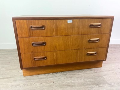 Lot 233 - A G-PLAN TEAK CHEST, AND CUPBOARD
