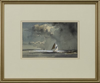 Lot 505 - THE MEDWAY - A FOLLOWING BREEZE, A WATERCOLOUR BY ROWLAND HILDER