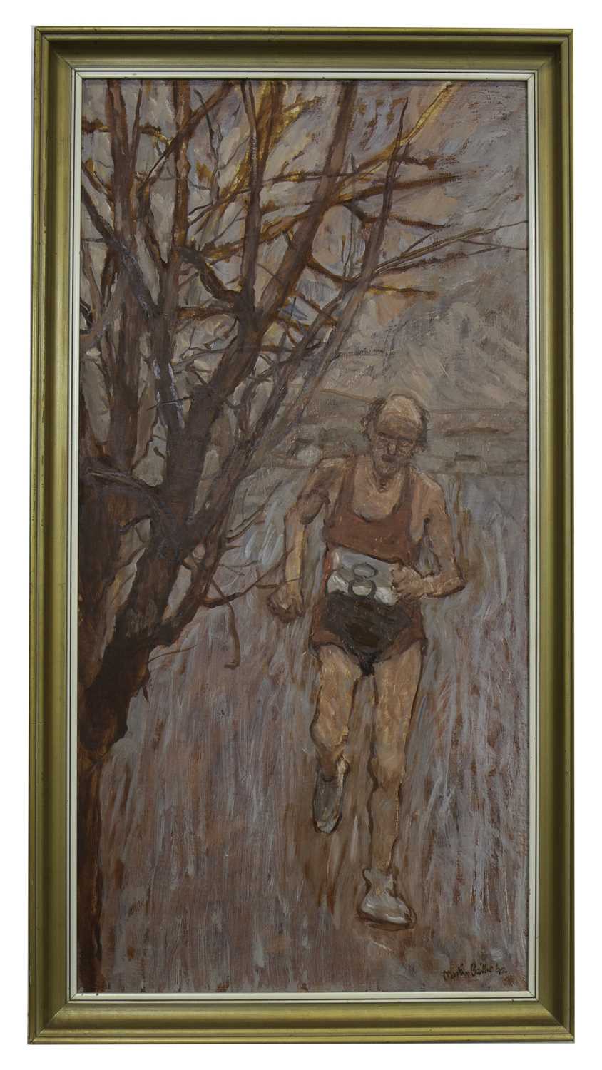 Lot 661 - THE RUNNER, AN OIL BY MARTIN BAILLIE