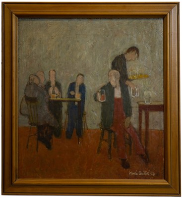 Lot 860 - ANOTHER ROUND, AN OIL BY MARTIN BAILLIE