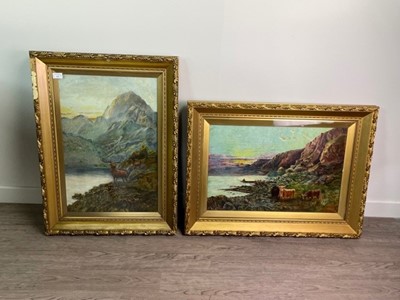 Lot 245 - A LOT OF TWO SCOTTISH SCHOOL OIL PAINTINGS