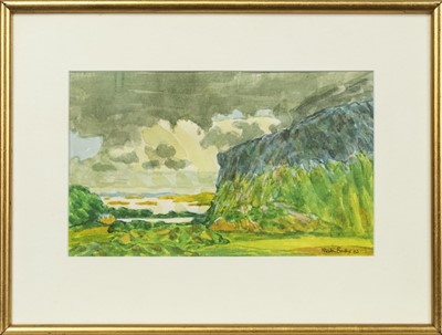 Lot 504 - LANDSCAPE STUDY, A MIXED MEDIA BY MARTIN BAILLIE