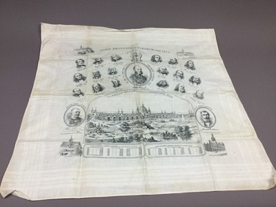Lot 278 - A GLASGOW INTERNATIONAL EXHIBITION 1901 SOUVENIR HANDKERCHIEF