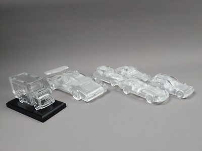Lot 283 - A COLLECTION OF HOFBAUER GLASS VEHICLES