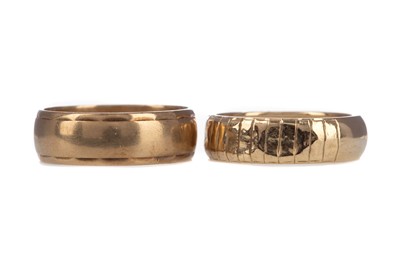 Lot 820 - TWO GOLD WEDDING BANDS