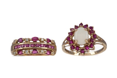 Lot 822 - TWO RUBY RINGS