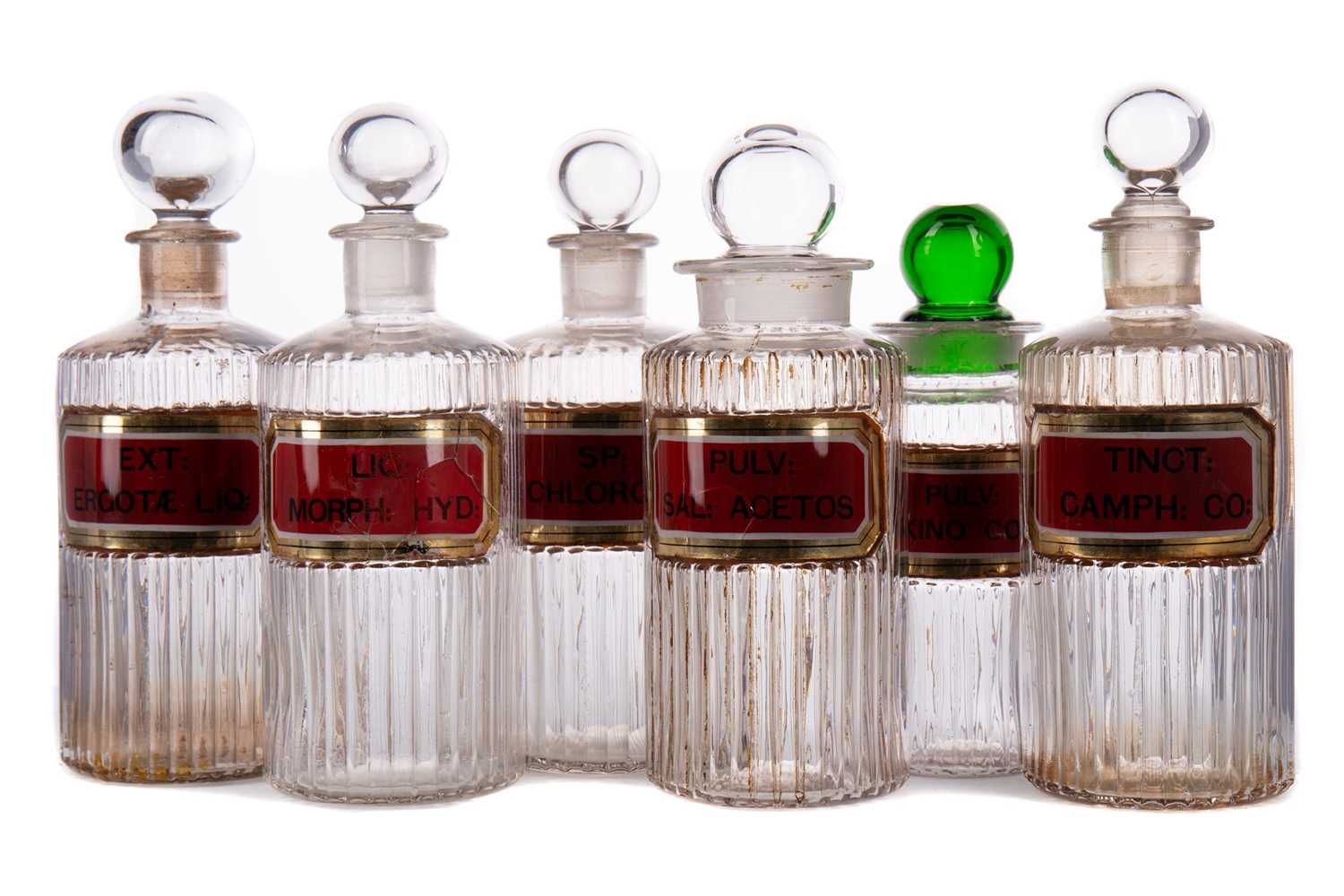 Lot 1144 - TEN LATE 19TH / EARLY 20TH CENTURY PHARMACEUTICAL 'POISON' BOTTLES