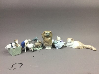 Lot 358 - A BING & GRONDHAL GROUP OF A BOY AND A DOG AND OTHER CERAMICS