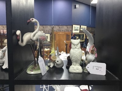 Lot 363 - A BING & GRONDHAL FIGURE OF A COCKEREL AND OTHER CERAMICS