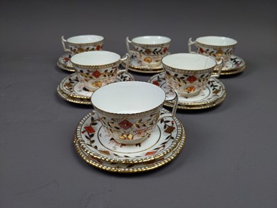 Lot 393 - A ROYAL CROWN DERBY HALF TEA SERVICE