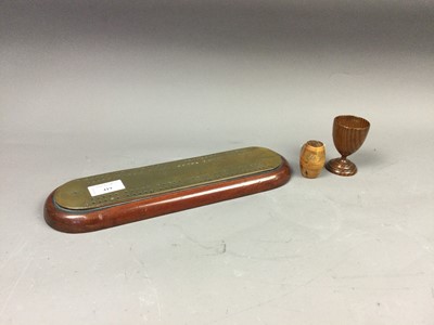 Lot 419 - A SMALL 19TH CENTURY NUTMEG GRATER AND OTHERS