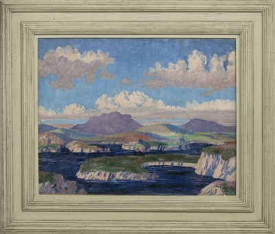 Lot 149 - BERGSEE, AN OIL ATTRIBUTED TO JAMES DICKSON INNES