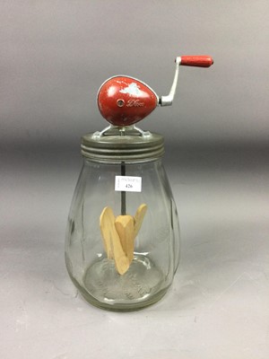 Lot 426 - A VINTAGE HAND CRANKED BUTTER CHURN