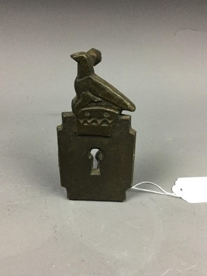 Lot 432 - A RHODESIA INTEREST FRONT DOOR KEY PLATE
