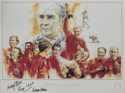 Lot 100A - ENGLAND WORLD CUP WINNERS 1966 COMMEMORATIVE DISPLAY