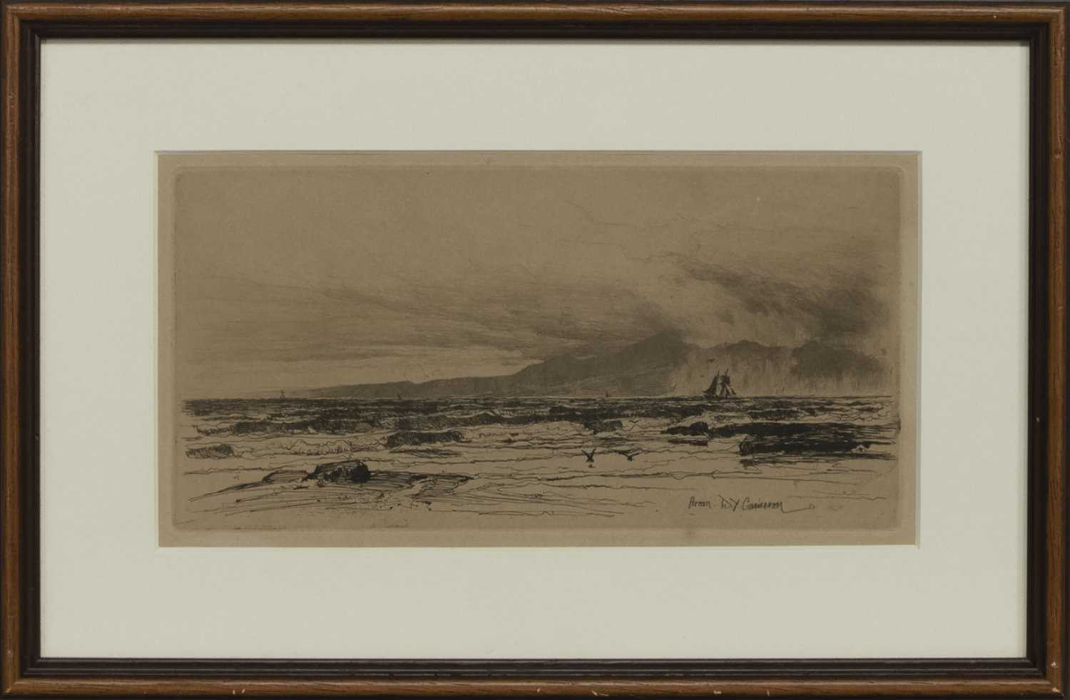 Lot 161 - ARRAN, AN ETCHING BY D Y CAMERON