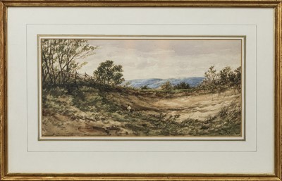 Lot 520 - SANDPITS, SURREY, A WATERCOLOUR BY DAVID COX THE YOUNGER