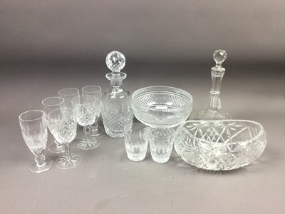 Lot 555 - A COLLECTION OF CRYSTAL DECANTERS, BOWLS AND GLASSES