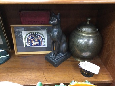 Lot 544 - A REPRODUCTION W.C GRACE METAL DOORSTOP AND OTHER OBJECTS